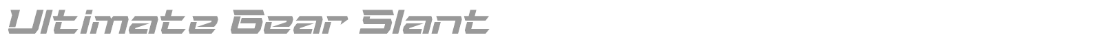 Ultimate Gear font preview
